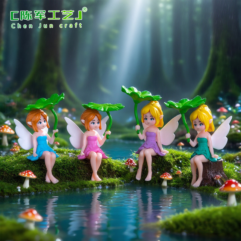 Micro Landscape Cute Lotus Leaf Fairy Elf Doll Gardening Landscaping DIY Decoration Accessories Car Small Ornaments Micro Landscape Cute Lotus Leaf Fairy Elf Doll Gardening Landscaping DIY Decoration Accessories Car Small Ornaments