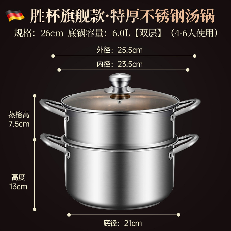 두꺼운 스테인리스 소형 찜기 26cm + 찜망