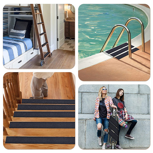 Cross-border PVC matte black stair anti-slip strip, waterproof wear-resistant anti-slip tape stair step stair anti-slip sticker