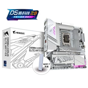 Материнская плата (Gigabyte) Z890M AORUS ELITE WIFI7 ICE DDR5 — mATX, Wi‑Fi 7, поддержка LGA
