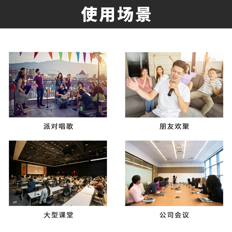 跨境一拖二无线麦克风唱歌专业话筒真U段接收机红外对频ACT-218|undefined