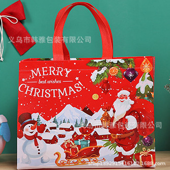 Transfronterizo Amazon spot recubierto de Navidad bolsa no tejida bolsa de compras bolsa de regalo fábrica de bolsos al por mayor