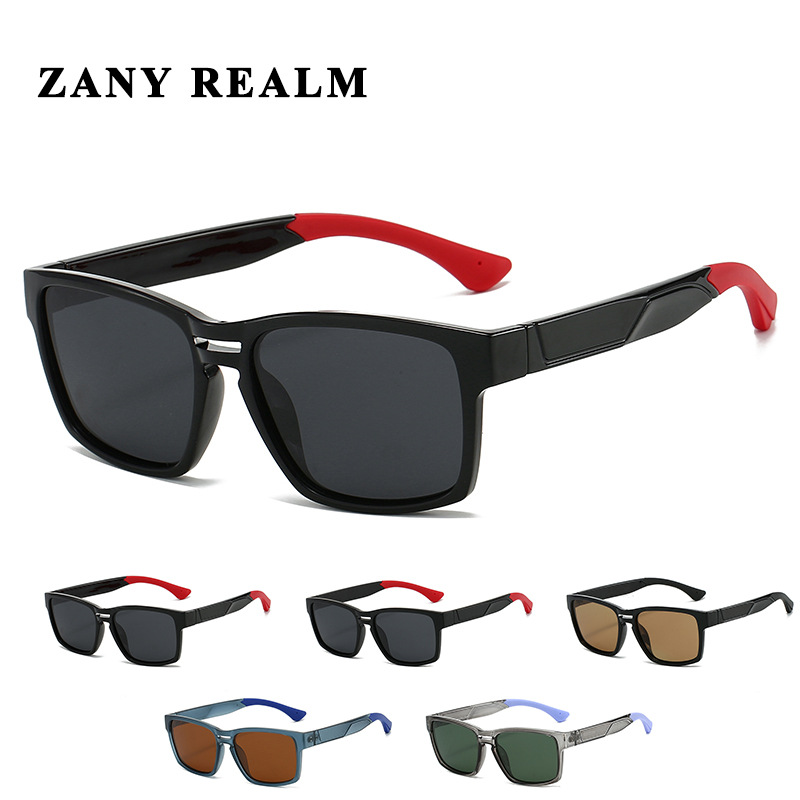 Gafas de sol de ciclismo de alta gama para hombres nuevos transfronterizos Gafas de sol polarizadas para exteriores Gafas de sol retro de color de empalme de doble viga