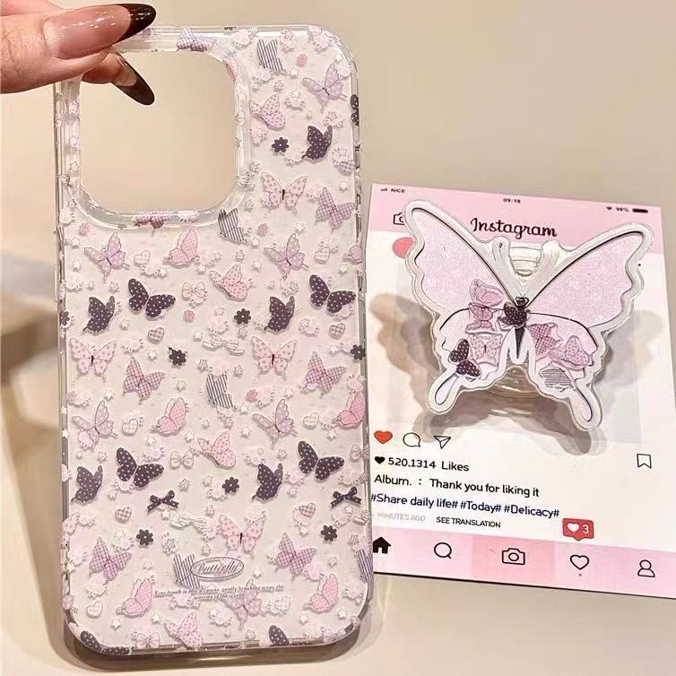 Girl Heart Flower Butterfly Adecuado para Apple 15/16pro funda para teléfono móvil 15promax nicho 14pro nuevo 13p