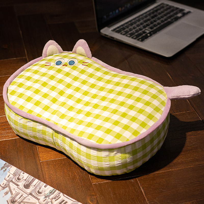 Algodón de memoria del estómago del gato niñas dormitorio de almuerzo de oficina dormitorio de estudiantes niños siesta almohada pequeña regalo