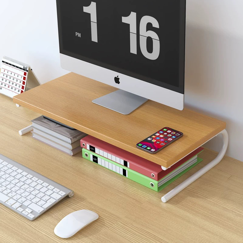 Computer Monitor Stand Riser Desktop Storage Shelf Office Desk Organizer