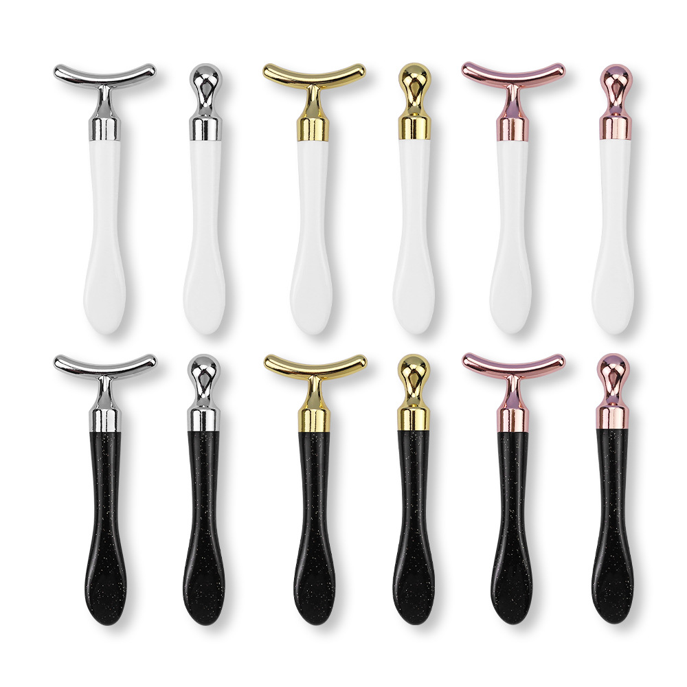 Barras de masaje de metal facial con cola de pescado de doble cabeza, barras de masaje de ojos para usar, barras de crema de ojos para introducir