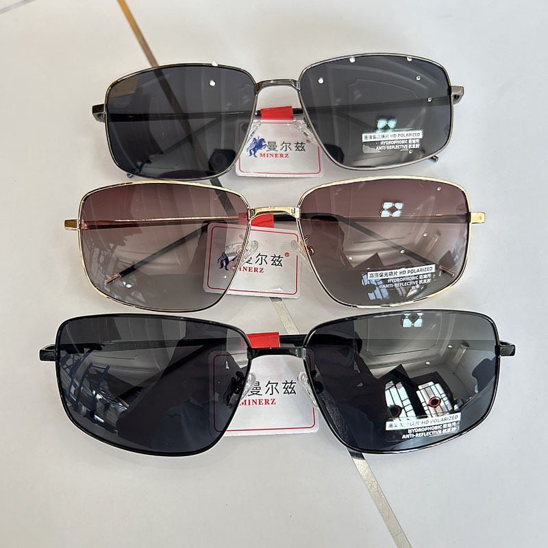 New high-resolution polarized sunglasses, fashionable square frame, personalized dual-beam sunglasses, everyday driving, classic retro frog sunglasses