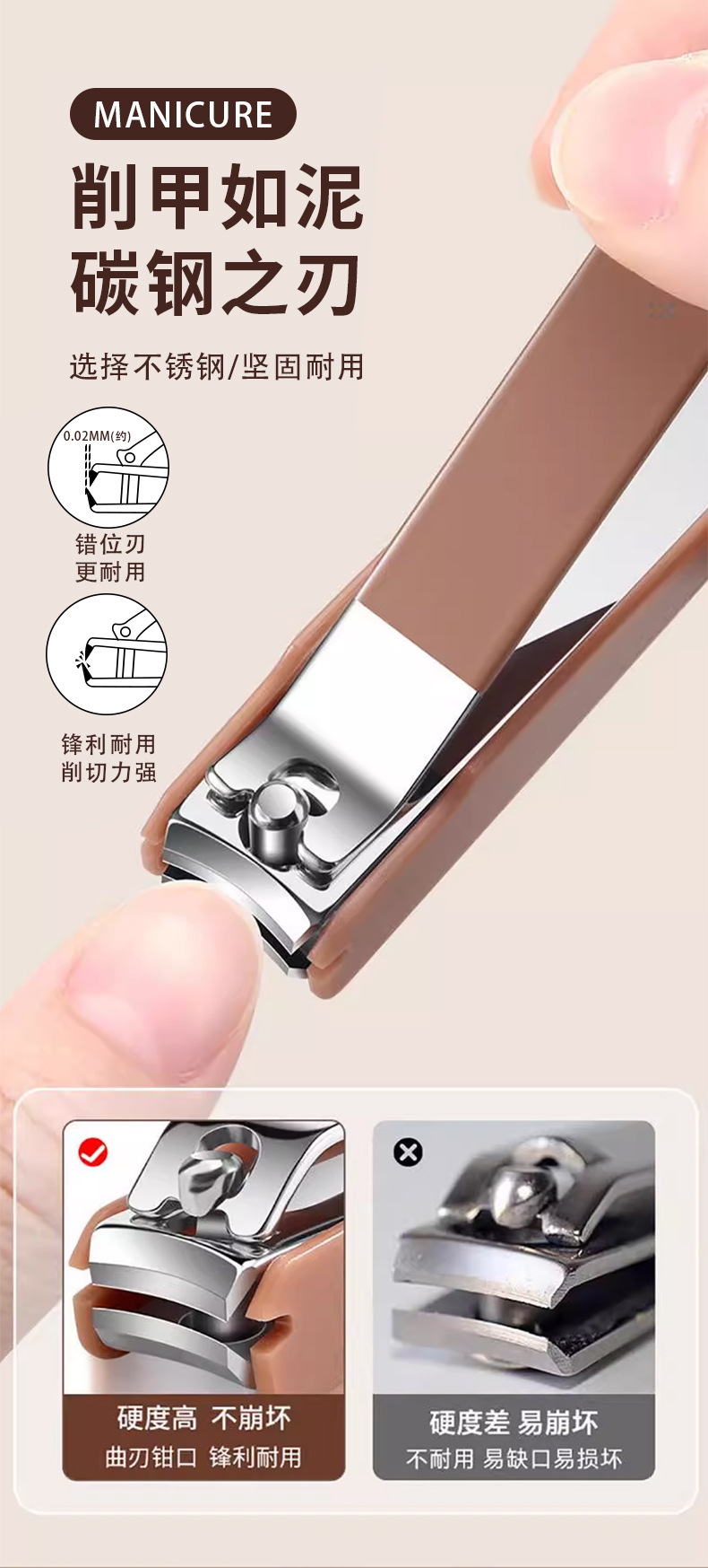 In Stock Anti-Splash Nail Clipper 6-Piece Set Ear Pick Nail Care Manicure Household Kit Multi-Color Customized Printing Nail Scissors