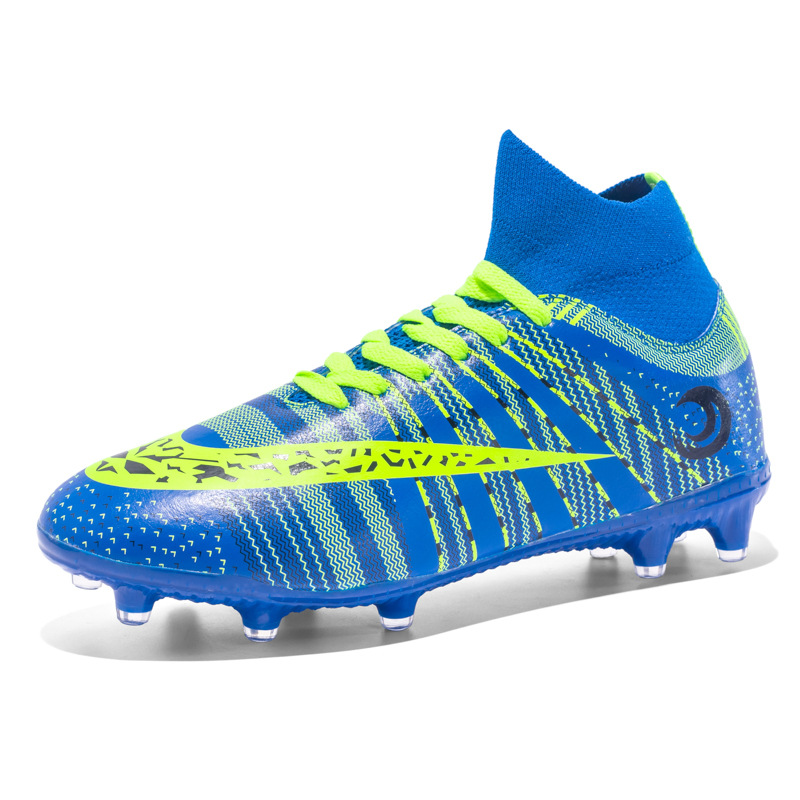 2023 nuevos zapatos de fútbol para hombres con clavos de lazos TF zapatos de entrenamiento de clavos largos zapatos de fútbol para adultos resistentes al desgaste