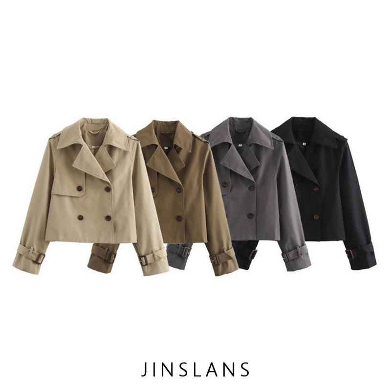 Cross-Border Za European and American Style Women's Clothing Aliexpress Ins Hot New Product French Fashion Versatile 4-Color Short Windbreaker Jacket