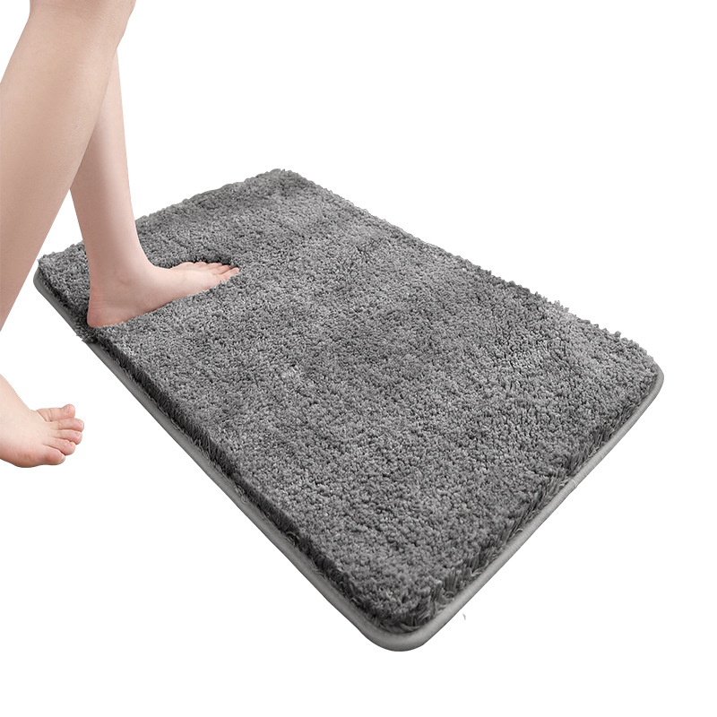 Alfombrilla antideslizante en la puerta del baño flocado Alfombra absorbente gruesa Alfombra de entrada del inodoro Alfombrilla de la puerta Alfombra de la cama del dormitorio