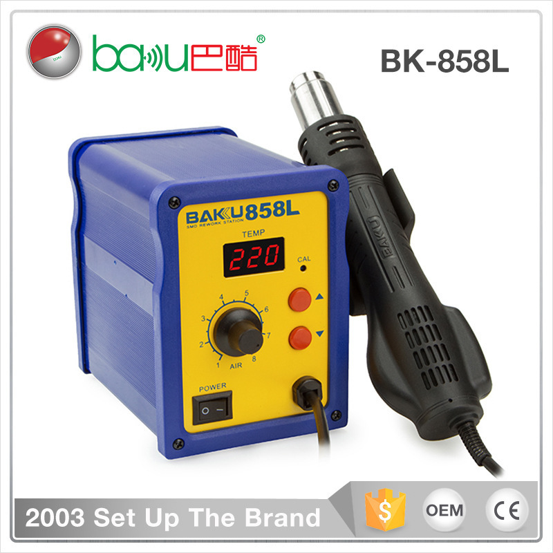 巴酷BK-858L数显热风拆焊台螺旋风热风枪数码电子维修调恒温焊台