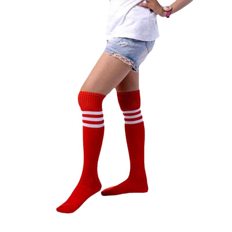 En stock calcetines de fútbol para niños adultos Duraderos No Pilling zuqiuwa estudiante porristas calcetines de fútbol de longitud media