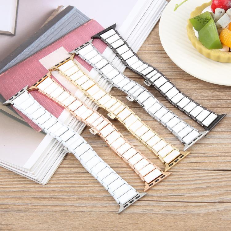 Correa de metal cerámica de 18mm para Apple Watch 42mm / 41mm / 40mm / 38mm / App