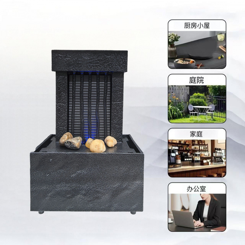 Fuente de Agua Corriente de Mesa de Plástico, Silenciosa con Luz para Decoración de Interiores image 10