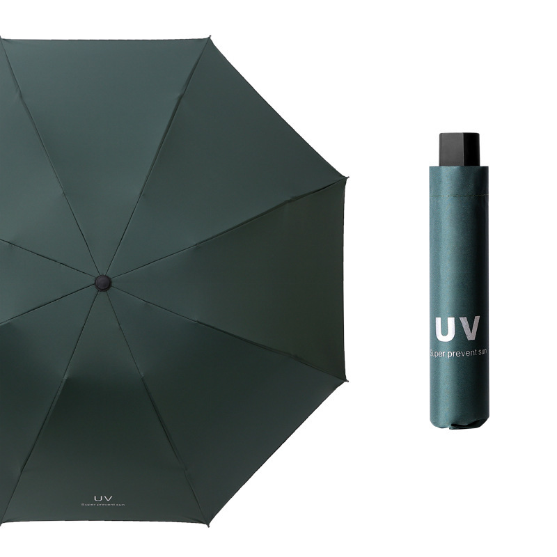 Paraguas logotipo personalizado tríptico paraguas plegable automático caja de regalo impresión patrón de texto paraguas de negocios sombrilla de protección solar