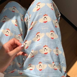 Loose Comfortable Cartoon Women's Pajama Pants 2025 New Style Casual Cute Long Pants for Spring, Autumn, and Summer