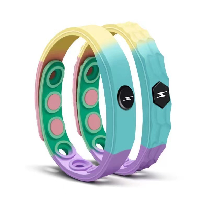 Pulsera antiestática de silicona, pulsera antiestática inalámbrica, pulsera deportiva de silicona con iones negativos para exteriores, pulsera antiestática para hombres y mujeres