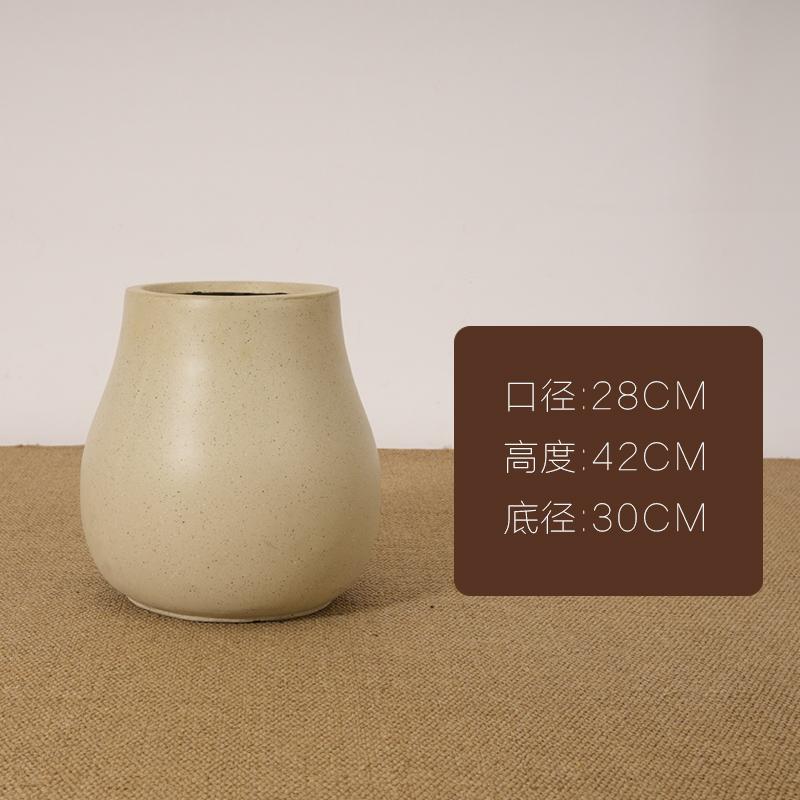 Cementos de alta calidad creativos maceta cerámica de magnesio barro gran calibre redondo alto pie franja grande especial para maceta interior