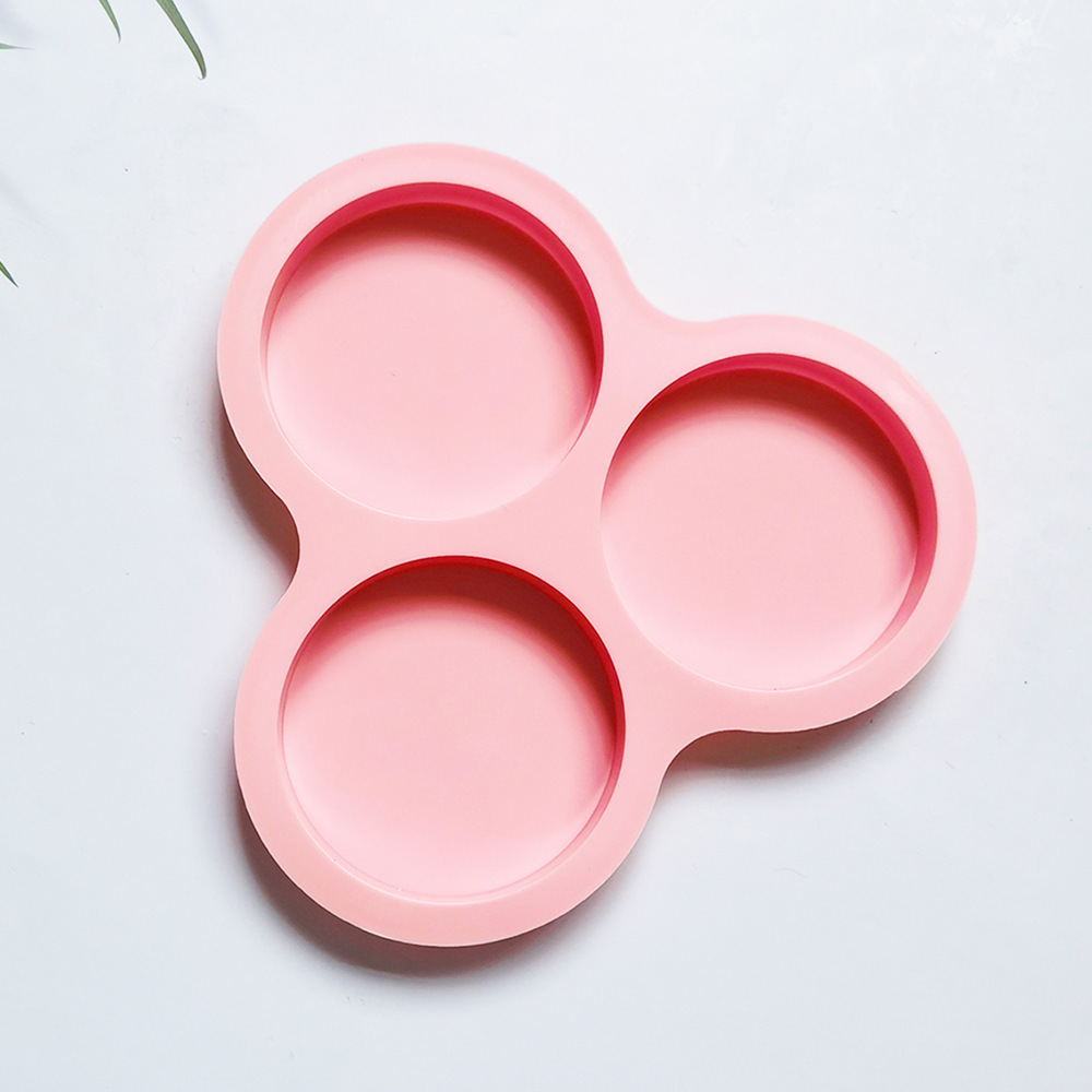 3 cilindros 578 molde de silicona pudín pastel molde de postre jabón utensilios de cocción