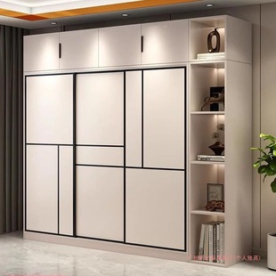 Wardrobe for Home Bedroom Sliding Door New Model 2025 Economical Small Apartment Simple Large Wardrobe for Rental Housing