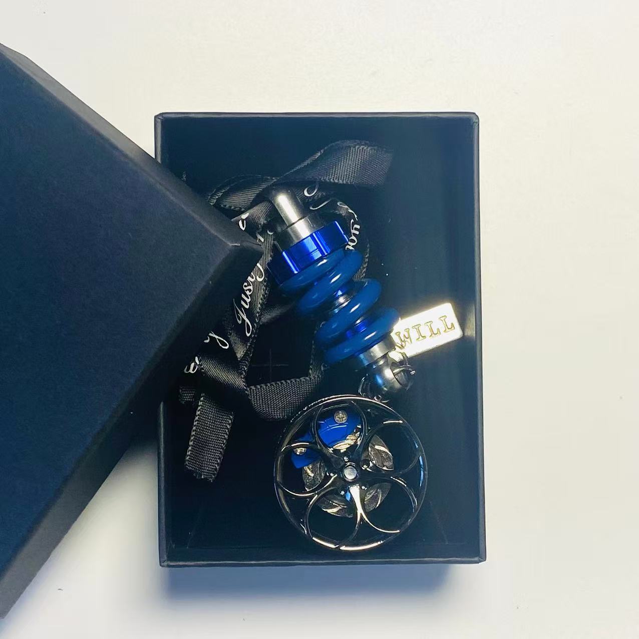 Cross-Border New Car Pendants, Car Interior Accessories, Trendy Metal Modified Wheels, Car Pendants, Rearview Mirror Pendants