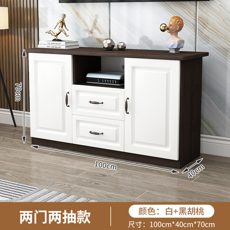 Mueble de TV de madera maciza, moderno, sencillo, pequeño apartamento, sala de estar, nuevo dormitorio para el hogar, almacenamiento de estilo europeo, armario alto multifuncional