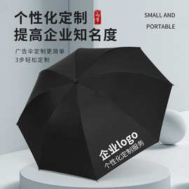 雨伞定制图案图片广告伞黑胶晴雨两用伞可加印LOGO自动防晒太阳伞