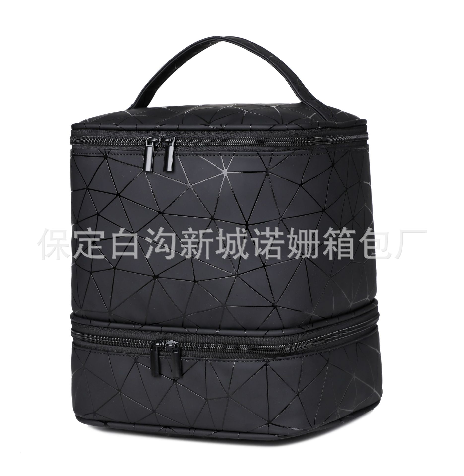 Bolso cosmético transfronterizo de gran capacidad Bolso femenino portátil de PVC de alta calidad Bolso de almacenamiento de esmalte de uñas Bolso de mano para uñas