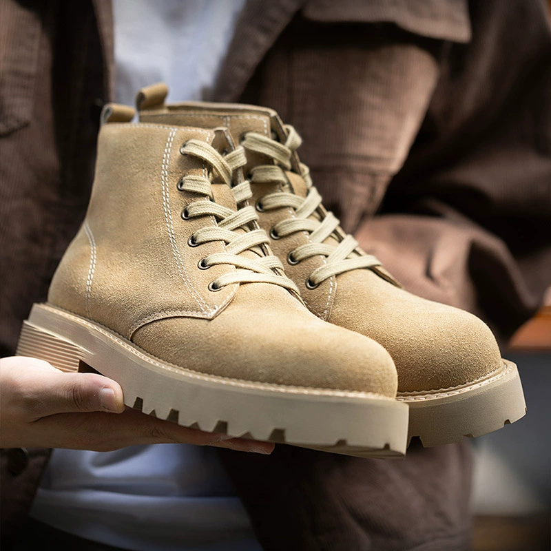 Martens, демисезонные высокие ботинки на платформе для отдыха