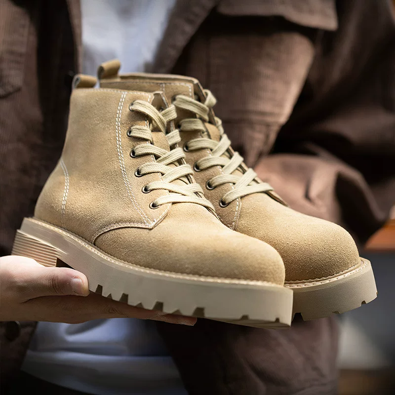 Martens, демисезонные высокие ботинки на платформе для отдыха