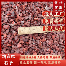焯辉胭脂红碎卵石河北灵寿水洗石砾石户外庭院造景装饰石子