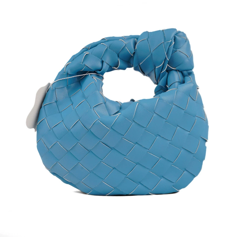 Handmade Woven Cloud Armpit Bag, Mini 17×5×18 cm, Pillow Style, Multi-Color