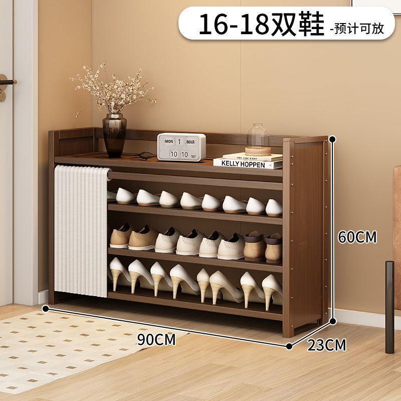折りたたみシューズラック多層設置不要ホームドア一体型省スペース防塵大容量収納シューズラック|undefined