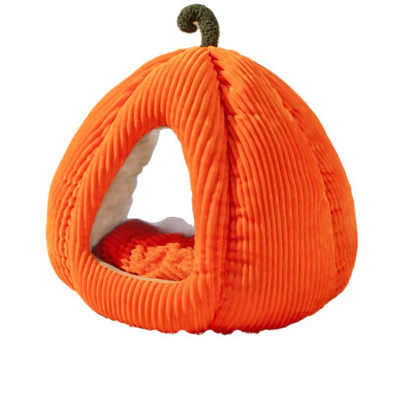 Panier d'hiver chaud et fermé pour chien, panier lavable pour chat, adapté à toutes les saisons - Accessoires pour animaux_voghion.com