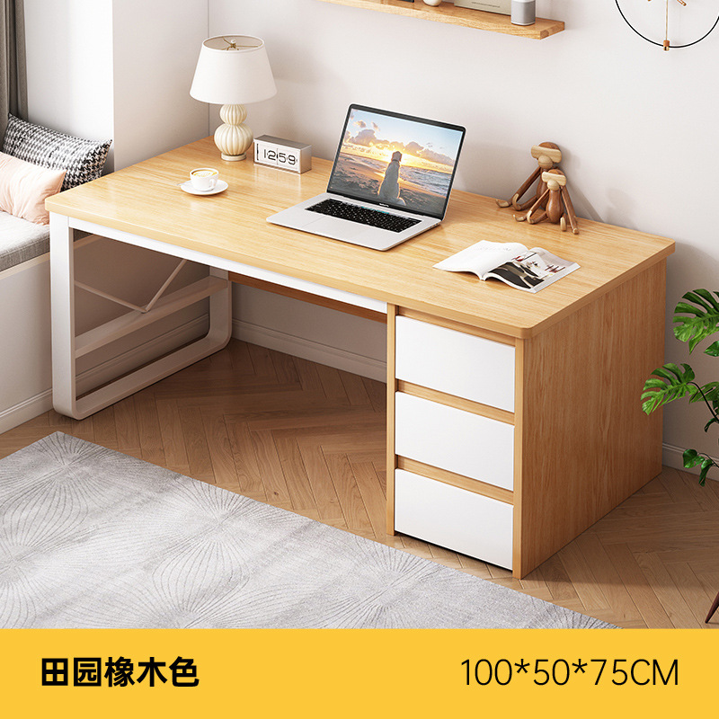 Escritorio para computadora doble Escritorio con cajón Dormitorio Hogar Escritorio simple Escritorio moderno simple Banco de trabajo