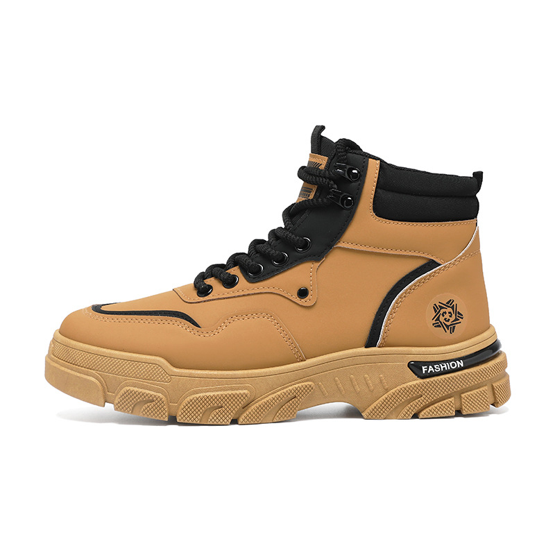 Zapatos de trabajo para hombres 2024 invierno nuevo sitio de construcción zapatos de trabajo antideslizantes anti-desgaste botas Martin de alta altura zapatos casuales para hombres