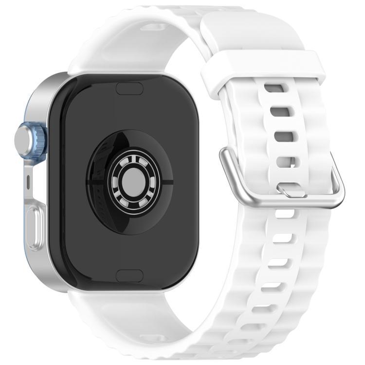 xDfind Silver Buckle Silicone Solid Color Brazalete para Huawei Watch Fit4 Pro / Fit4 / Fit3