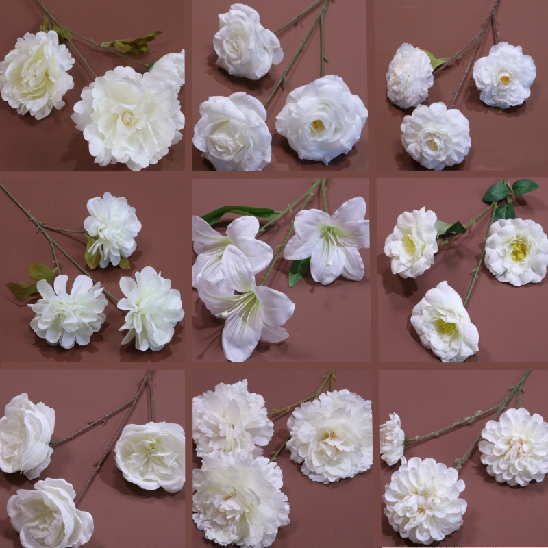 20262026婚庆白色花绢花玫瑰绣球洋牡丹迷雾婚礼假花艺装饰婚马年