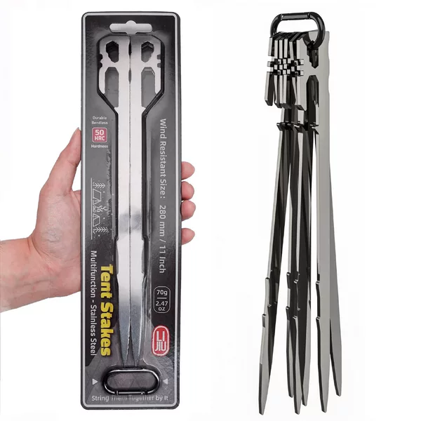 420 stainless steel tent ground nail canopy fixed pile lengthened thick high hardness mountaineering camping 28cm tent nail