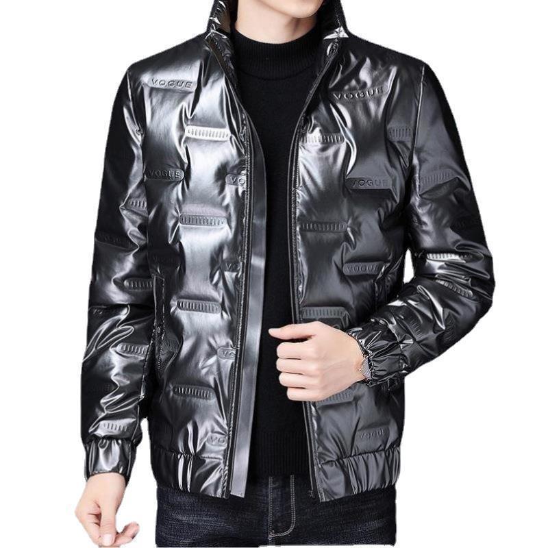 남성용 기모 면화 재킷 겨울 2022 새로운 패션 짧은 두꺼운 밝은 잘 생긴 따뜻한 두꺼운 남성용 코트