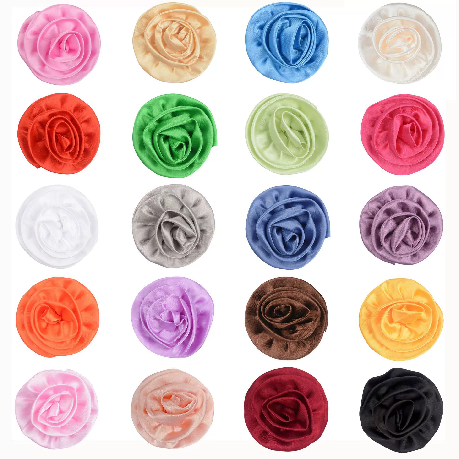 Новый стиль горячей продажи атласный Дин из ткани ручной работы расклешенный цветок diy обувь шапка аксессуары для одежды оптом