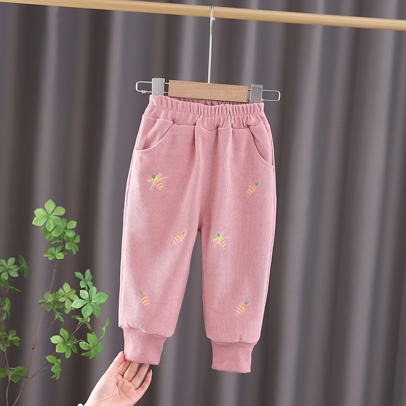 핑크 당근 바지 싱글 피스