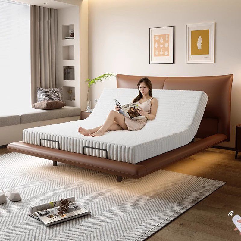 Cama de cuero simple italiana, elevación inteligente multifuncional, cama principal, cama doble moderna, simple, inteligente eléctrica. image 8