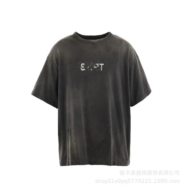 クロスボーダーの新型欧米のファッションブランドのレトロな水洗いは古い落書きをします。