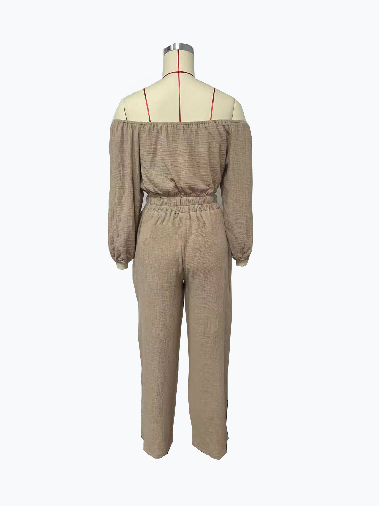 Polyester Fabric Type Holiday Daily Women's Sexy Streetwear Solid Color Polyester Pleated Pant Co-ord Set Pants Sets