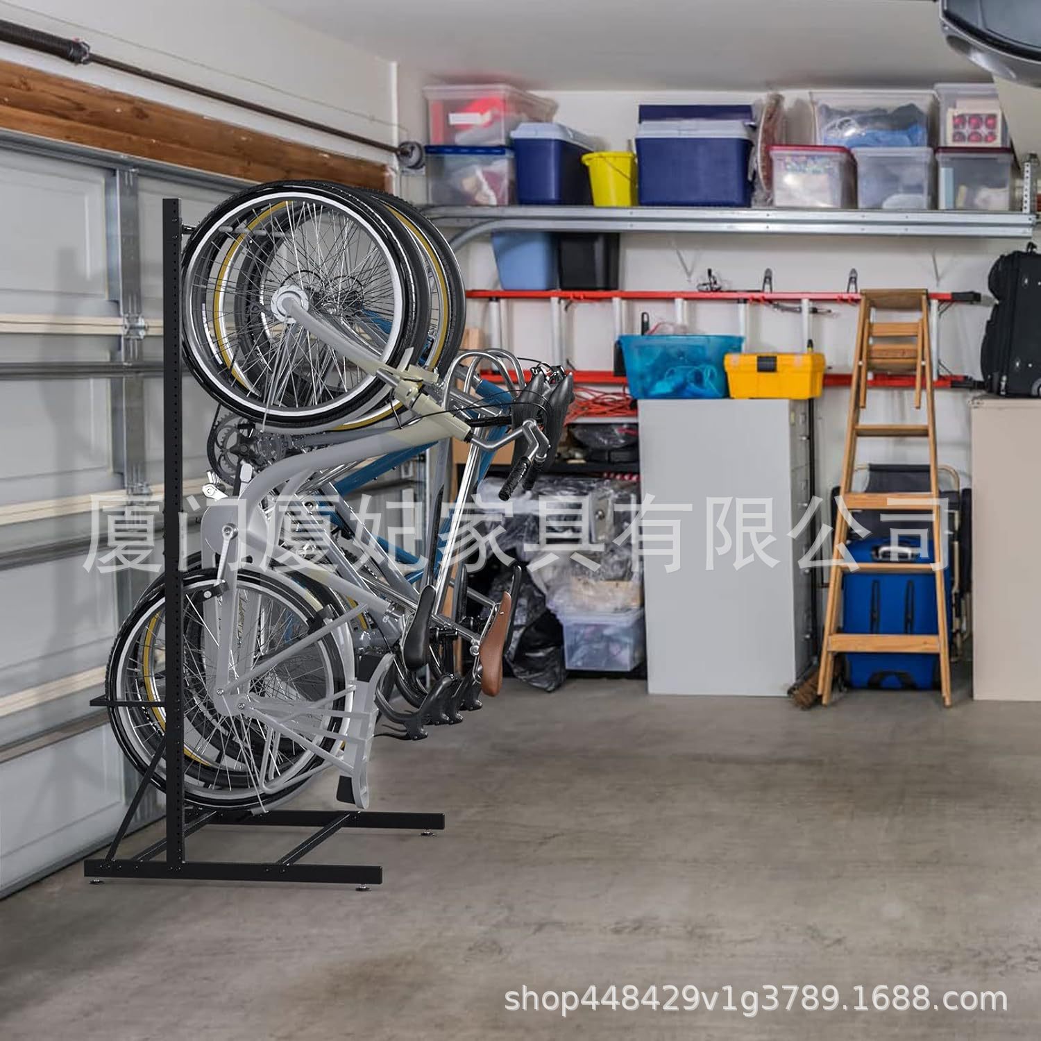 Bicycle Parking Rack for Multiple Road Bikes and Mountain Bikes, Sturdy and Adjustable Metal Display Stand for Cross-Border Use