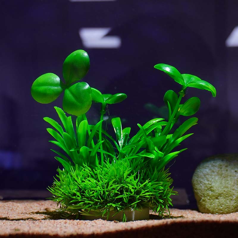 Simulación de césped pequeño paisaje acuático pequeños adornos suministros de acuario al por mayor paisajismo acuario plástico hierba de agua hierba falsa decoración de plantas