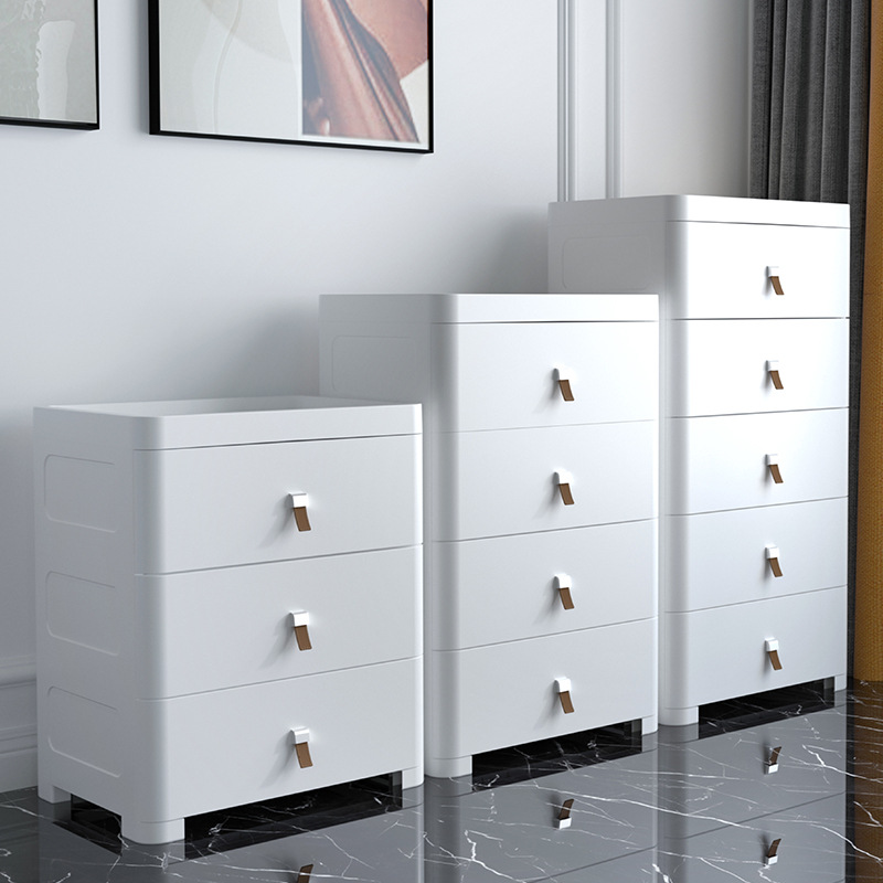 Simple Storage Cabinet Drawer Type Plastic Small Bedside Table Bedroom Living Room Office Desk Storage Rack Chest of Drawers
